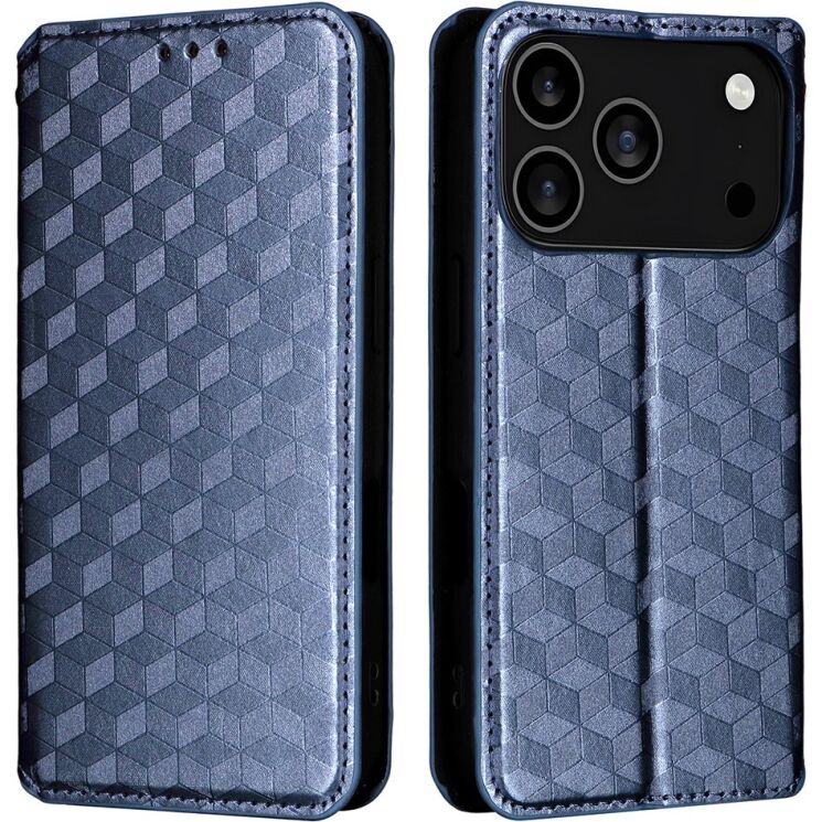 Чохол Deexe Rhombus Book для iPhone 18 Pro Max / 17 Pro Max - Blue (423824L) Чохол Deexe Rhombus Book для iPhone 18 Pro Max / 17 Pro Max - Blue: фото 1 з 10