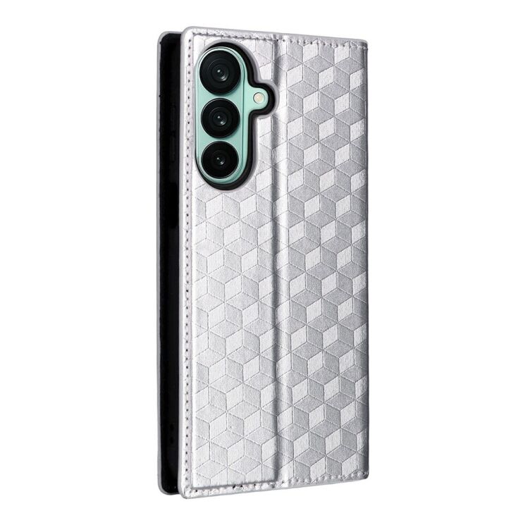 Чехол Deexe Rhombus Book для Samsung Galaxy A27 (A276) - Silver (408618S) Чехол Deexe Rhombus Book для Samsung Galaxy A27 (A276) - Silver: фото 7 из 7