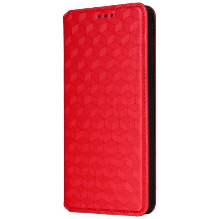 Чехол Deexe Rhombus Book для Xiaomi Redmi Note 14 4G - Red: фото 5 из 6