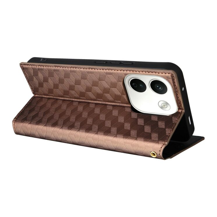 Чехол Deexe Rhombus Book для Xiaomi Redmi Note 17 Pro Max - Brown (430504Z) Чехол Deexe Rhombus Book для Xiaomi Redmi Note 17 Pro Max - Brown: фото 5 из 7