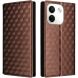 Чехол Deexe Rhombus Book для Xiaomi Redmi Note 17 Pro Max - Brown (430504Z). Фото 1 из 7