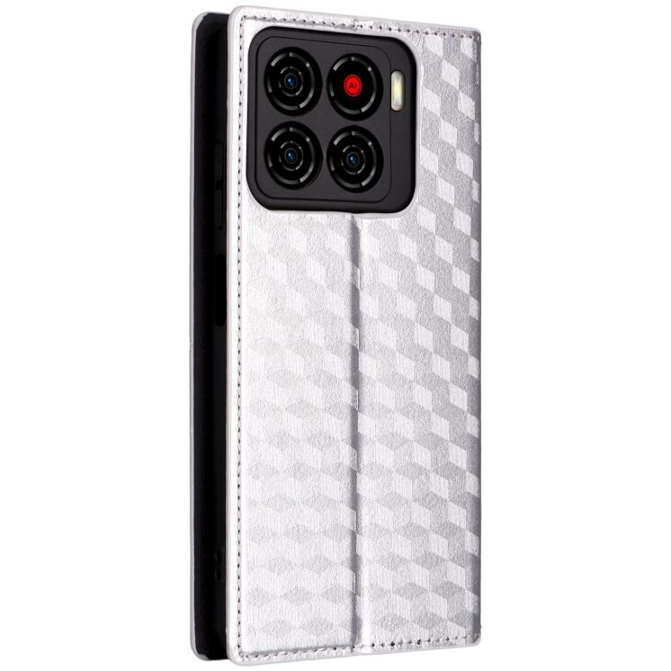 Чехол Deexe Rhombus Book для ZTE Blade A56 - Silver: фото 8 из 10