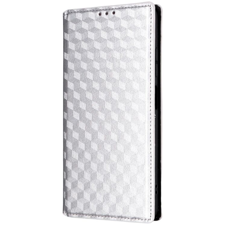 Чехол Deexe Rhombus Book для ZTE Blade A56 - Silver: фото 7 из 10