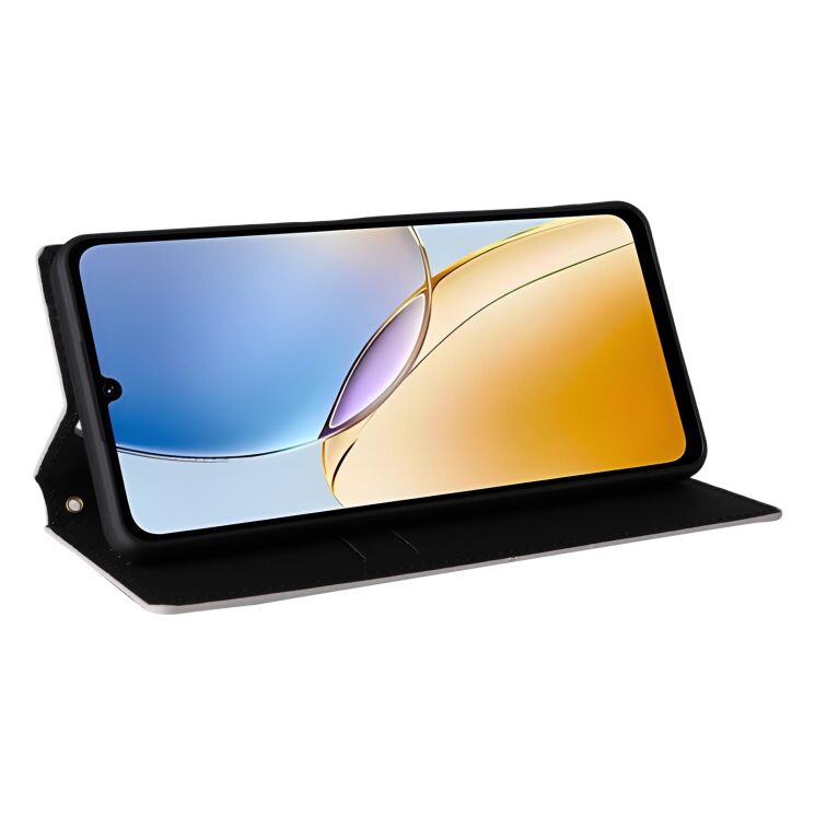 Чехол Deexe Rhombus Book для ZTE Blade A56 - Silver: фото 4 из 10