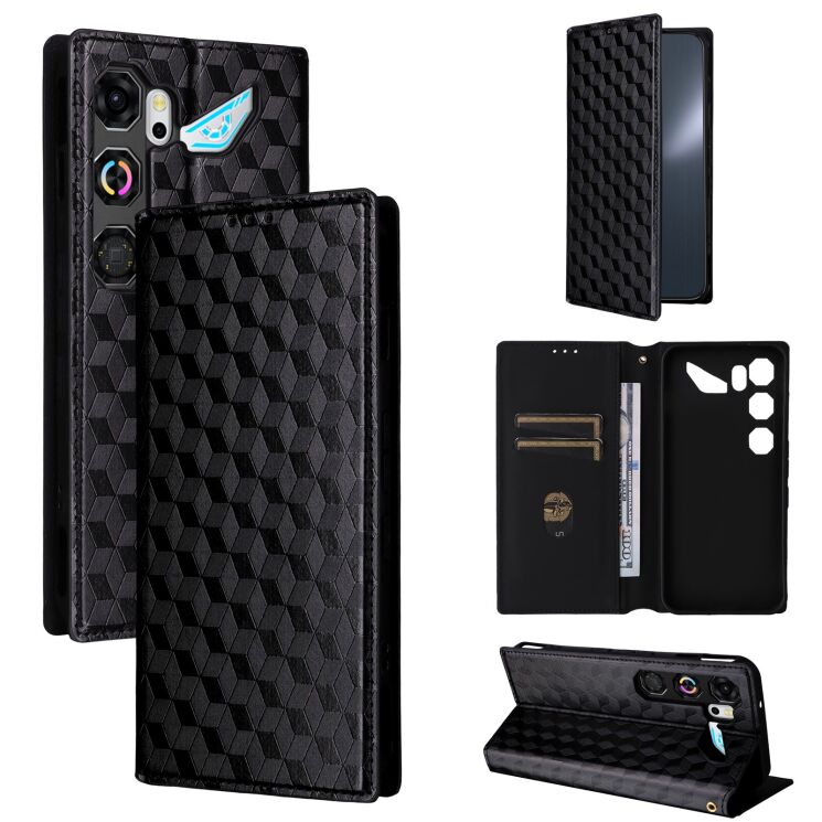 Чехол Deexe Rhombus Book для ZTE Nubia Neo 5 GT - Black: фото 6 из 8