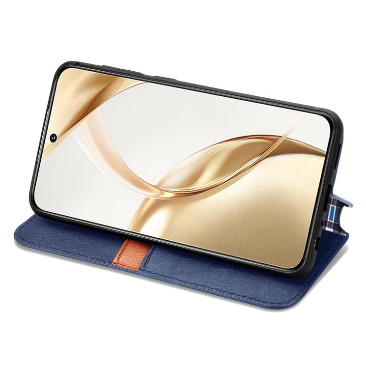 Чохол Deexe Rhombus Wallet для Honor 200 - Blue: фото 3 з 9