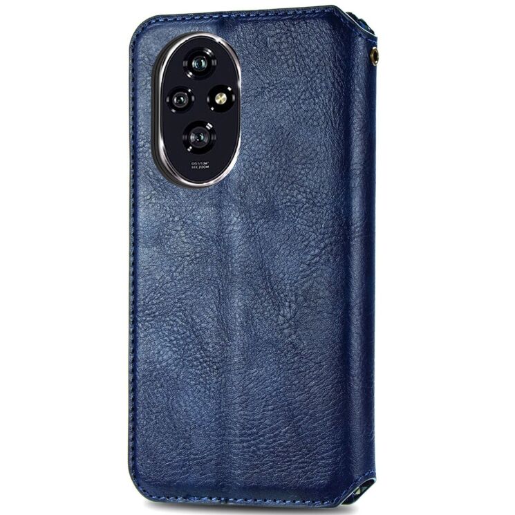 Чохол Deexe Rhombus Wallet для Honor 200 - Blue: фото 5 з 9
