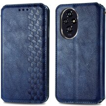 Чохол Deexe Rhombus Wallet для Honor 200 - Blue: фото 1 з 9