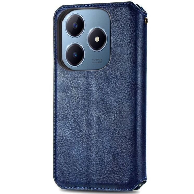 Чехол Deexe Rhombus Wallet для Realme C63 - Blue: фото 6 из 10