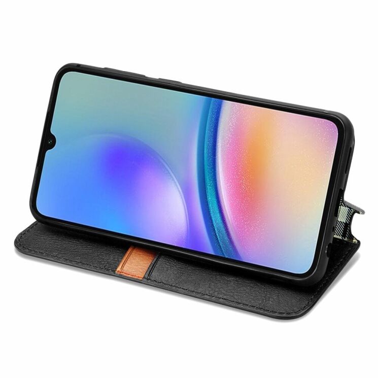 Чехол Deexe Rhombus Wallet для Samsung Galaxy A05s (A057) - Black: фото 3 из 6