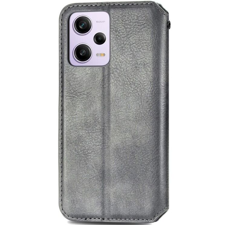 Чехол Deexe Rhombus Wallet для Xiaomi Poco X5 Pro / Redmi Note 12 Pro 5G - Grey: фото 5 из 6