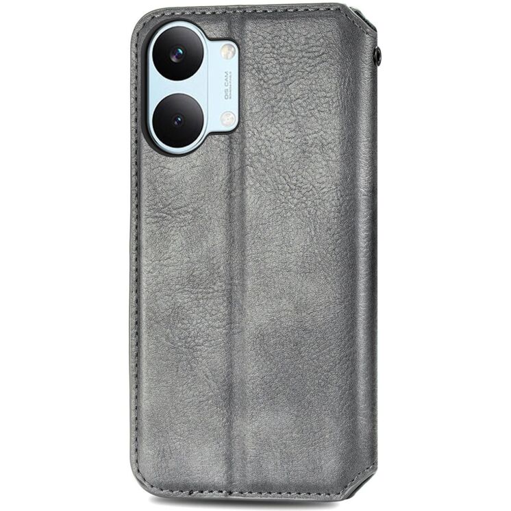 Чехол Deexe Rhombus Wallet для Xiaomi Poco X8 Pro Max - Grey: фото 6 из 10