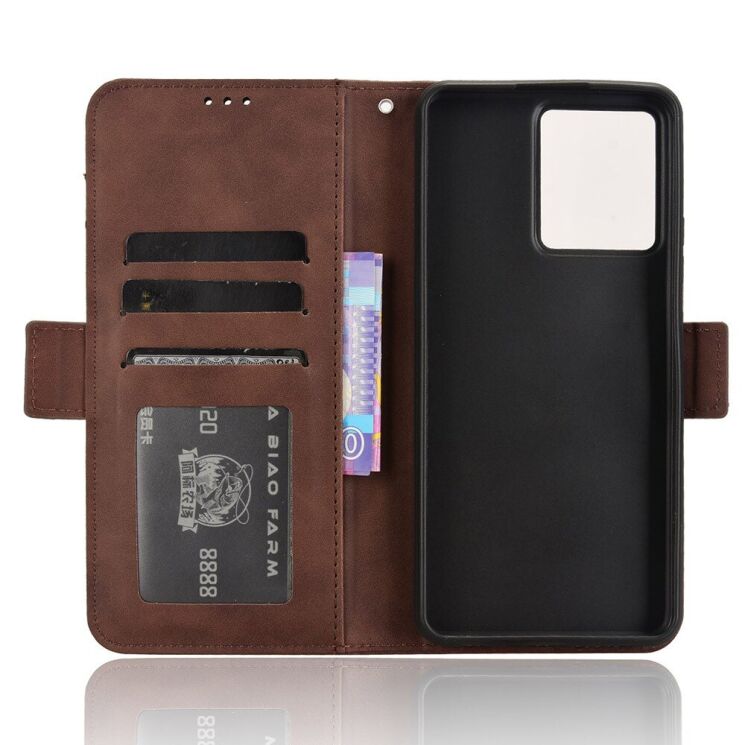 Чехол Deexe Wallet Stand для Blackview Color 8 / Oscal Modern 8 - Brown: фото 5 из 7