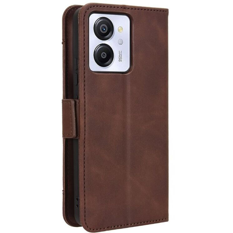 Чехол Deexe Wallet Stand для Blackview Color 8 / Oscal Modern 8 - Brown: фото 6 из 7