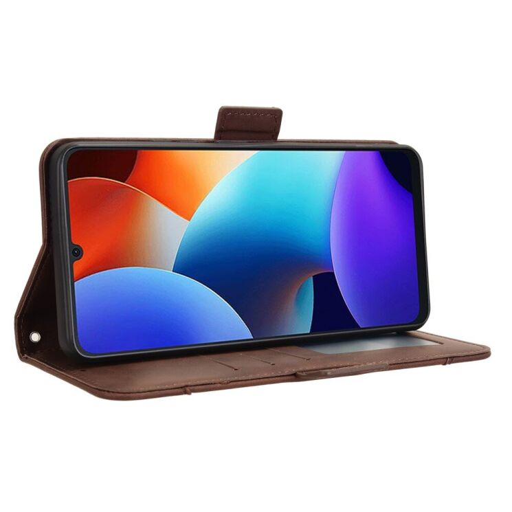 Чехол Deexe Wallet Stand для Blackview Color 8 / Oscal Modern 8 - Brown: фото 4 из 7