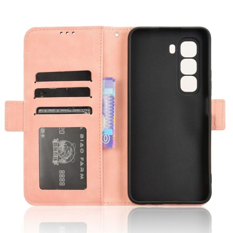Чохол Deexe Wallet Stand для Infinix Hot 50 Pro - Pink: фото 5 з 7