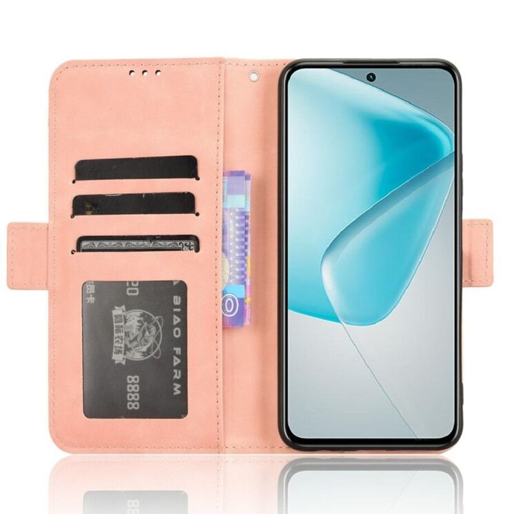 Чохол Deexe Wallet Stand для Infinix Hot 50 Pro - Pink: фото 3 з 7