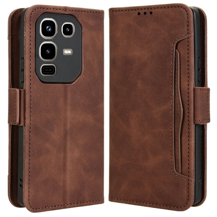Чохол Deexe Wallet Stand для Infinix Note 50 / Note 50 Pro - Brown: фото 1 з 7