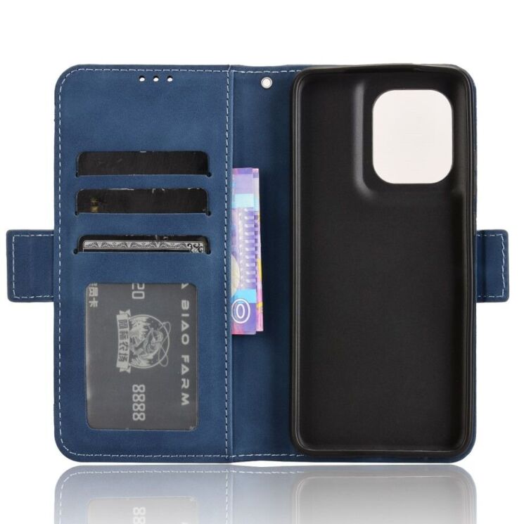Чехол Deexe Wallet Stand для Motorola Edge 50 Neo - Blue: фото 5 из 7