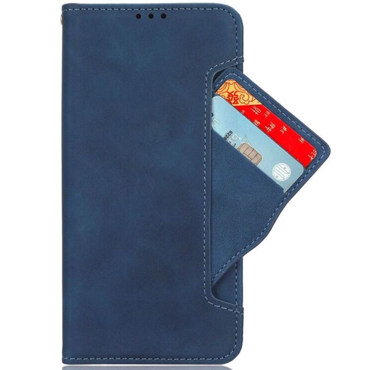 Чехол Deexe Wallet Stand для Motorola Edge 50 Neo - Blue: фото 2 из 7