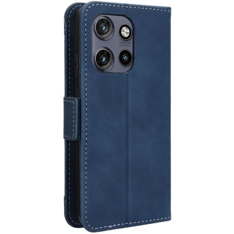 Чехол Deexe Wallet Stand для Motorola Edge 50 Neo - Blue: фото 7 из 7