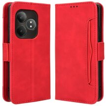 Чехол Deexe Wallet Stand для Realme GT Neo 6 SE / GT 6T / GT 6 - Red: фото 1 из 7