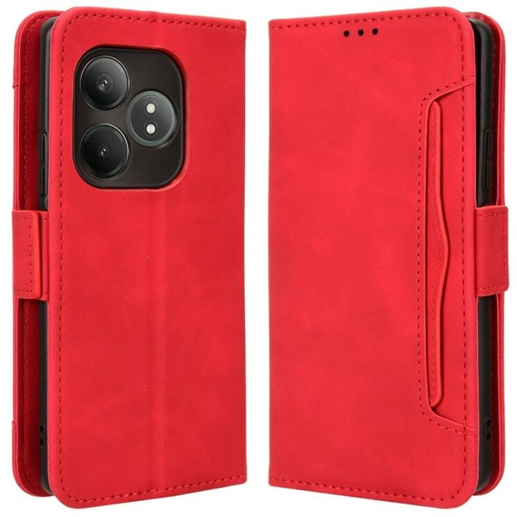 Чехол Deexe Wallet Stand для Realme GT Neo 6 SE / GT 6T / GT 6 - Red: фото 1 из 7