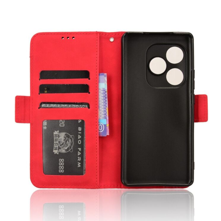 Чехол Deexe Wallet Stand для Realme GT Neo 6 SE / GT 6T / GT 6 - Red: фото 5 из 7