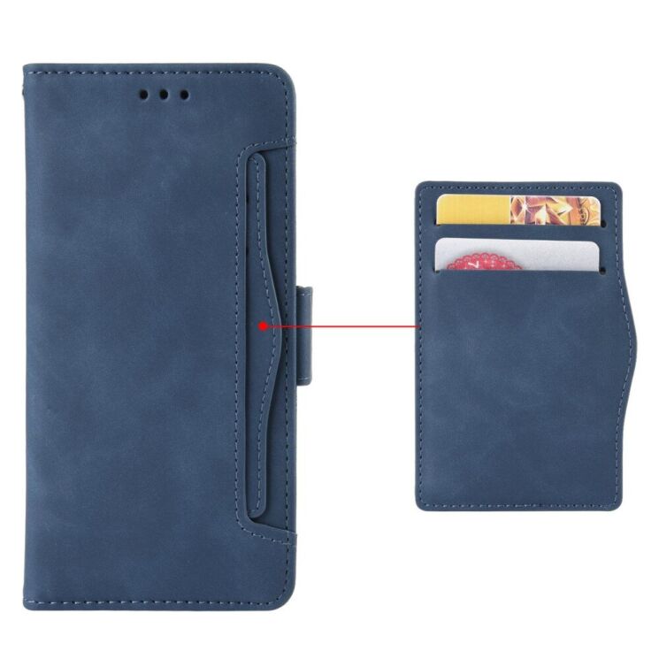 Чехол Deexe Wallet Stand для TECNO Spark 30 - Blue: фото 4 из 8