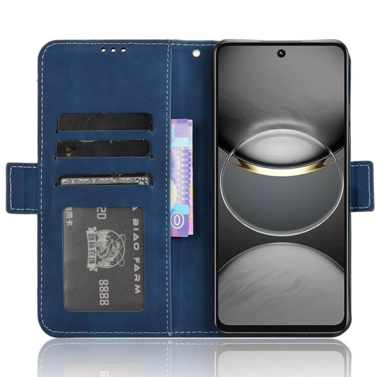 Чехол Deexe Wallet Stand для TECNO Spark 30 - Blue: фото 2 из 8