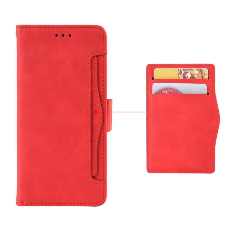 Чохол-книжка з кишеньками Deexe Wallet Stand для TECNO Spark 40 - Red: фото 2 з 16