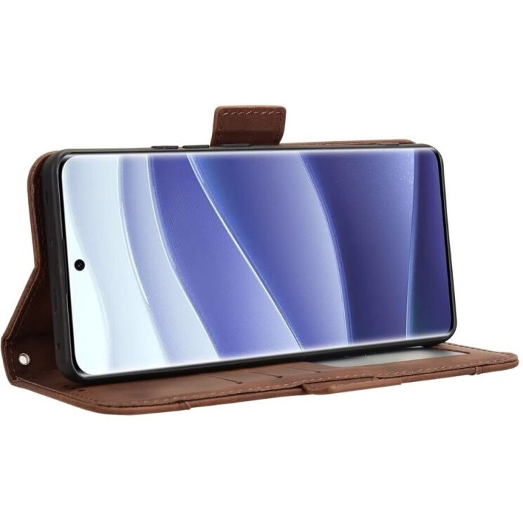 Чехол Deexe Wallet Stand для Xiaomi Redmi Note 14 Pro 5G / Note 14 Pro Plus / Poco X7 - Brown: фото 6 из 7