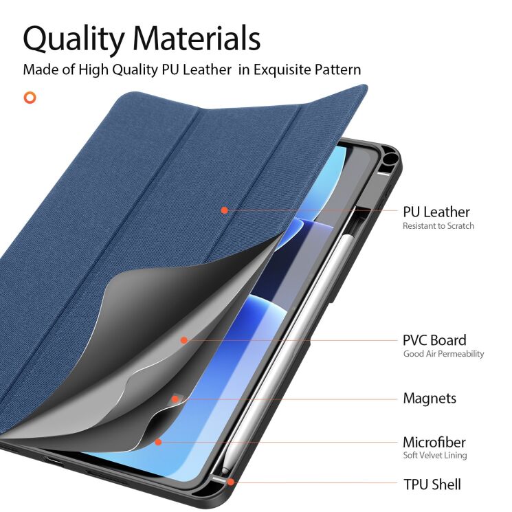 Чохол DUX DUCIS Domo Series для Xiaomi Pad 8 Pro / Pad 8 / Pad 7 Pro / Pad 7 - Pink: фото 7 з 12