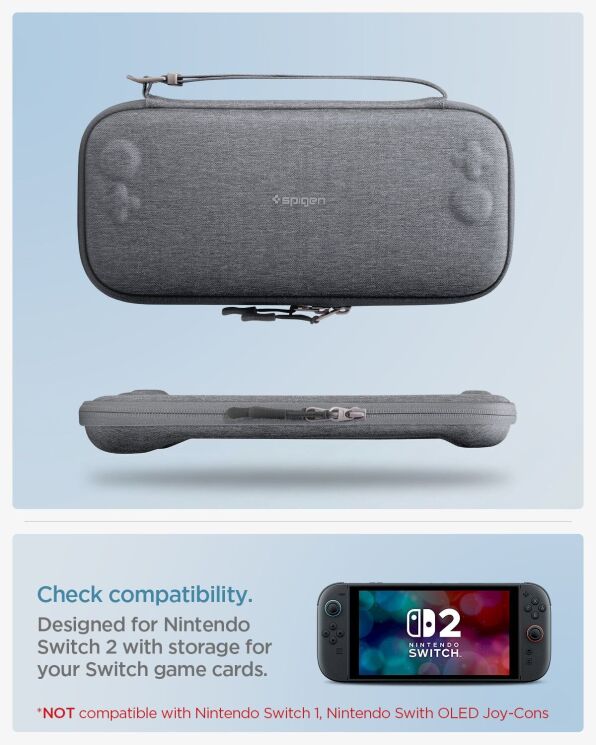 Чохол Klasden Carrying Pouch для Nintendo Switch 2 (AGP10197) - Charcoal Gray: фото 9 з 13