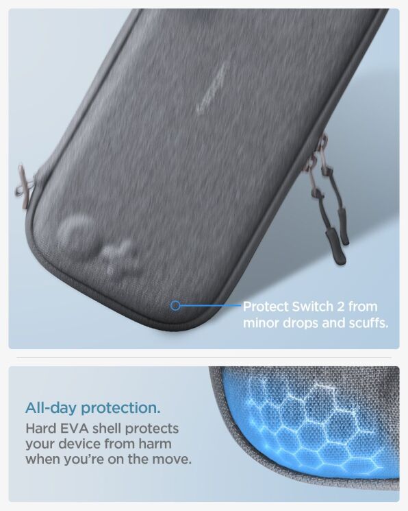 Чохол Klasden Carrying Pouch для Nintendo Switch 2 (AGP10197) - Charcoal Gray: фото 12 з 13