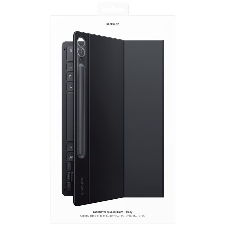 Чохол-клавіатура Book Cover Keyboard Slim для Samsung Galaxy Tab S10 Plus / S9 Plus / S9 FE Plus (EF-DX820UBEGWW) - Black: фото 12 з 12