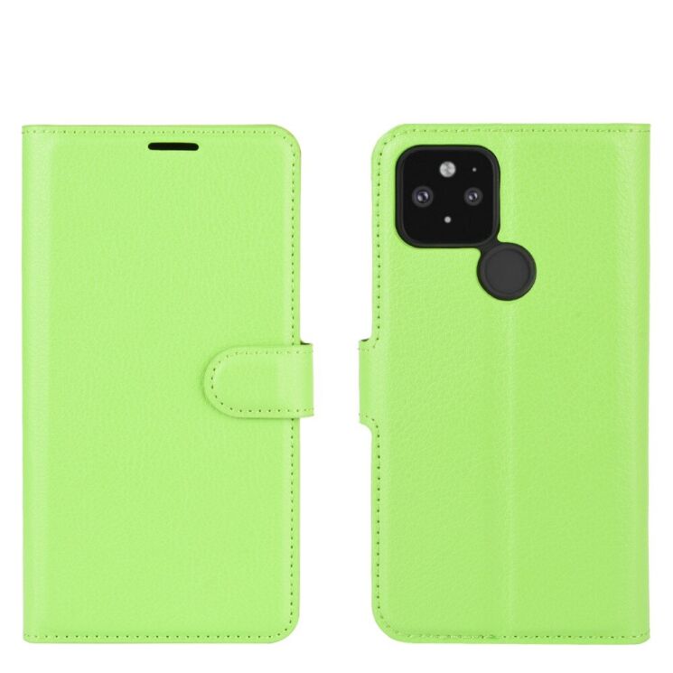 Классический чехол-книжка Deexe Book Type для Google Pixel 4a 5G - Green: фото 6 из 6
