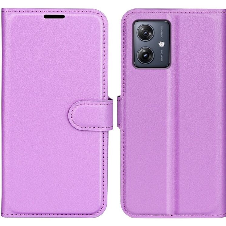 Чехол-книжка Deexe Book Type для Motorola Moto G54 / G54 Power - Purple: фото 1 из 6