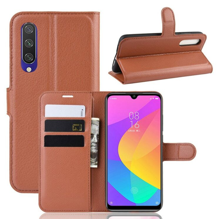 Класичний чохол-книжка Deexe Book Type для Xiaomi Mi CC9e / Mi A3 - Brown: фото 1 з 6