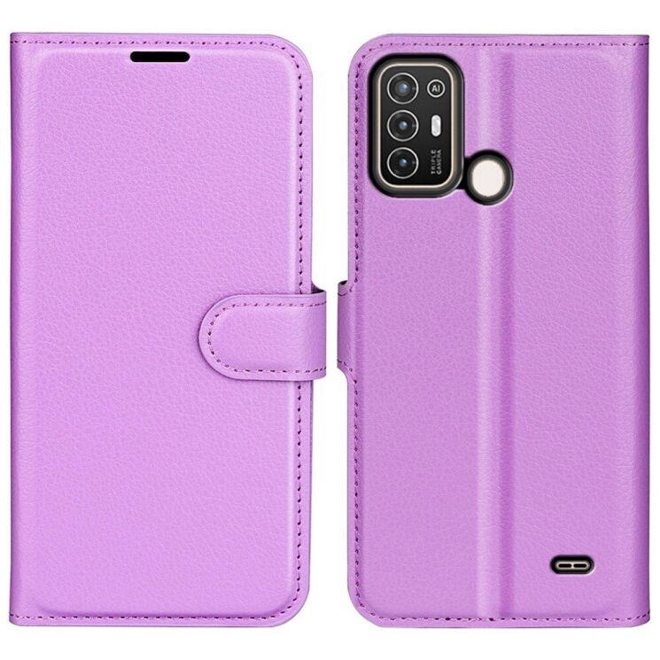 Чехол-книжка Deexe Book Type для ZTE Blade A52 - Purple: фото 1 из 14