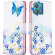 Чехол-книжка Deexe Color Wallet для Motorola Edge 40 Neo - Butterfly and Flowers (340009J)