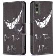 Чохол-книжка Deexe Color Wallet для Nokia C32 - Don't Touch My Phone (327419B)