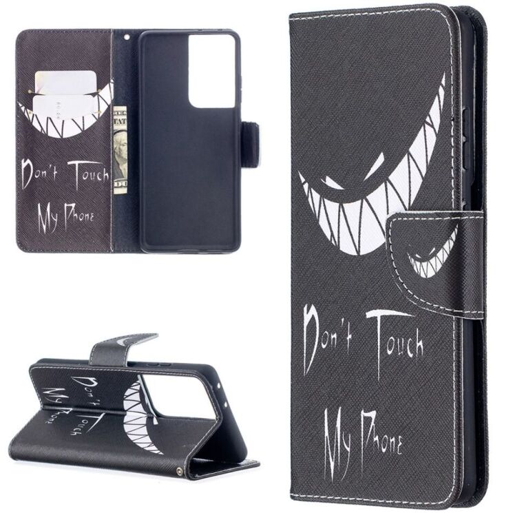 Чехол-книжка Deexe Color Wallet для Samsung Galaxy S21 Ultra (G998) - Teeth: фото 1 из 9