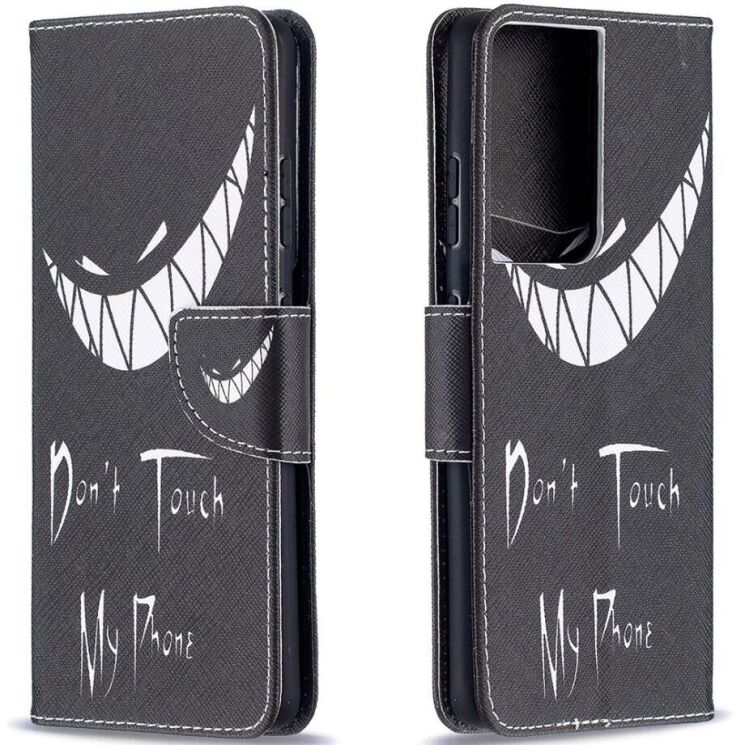 Чехол-книжка Deexe Color Wallet для Samsung Galaxy S21 Ultra (G998) - Teeth: фото 2 из 9