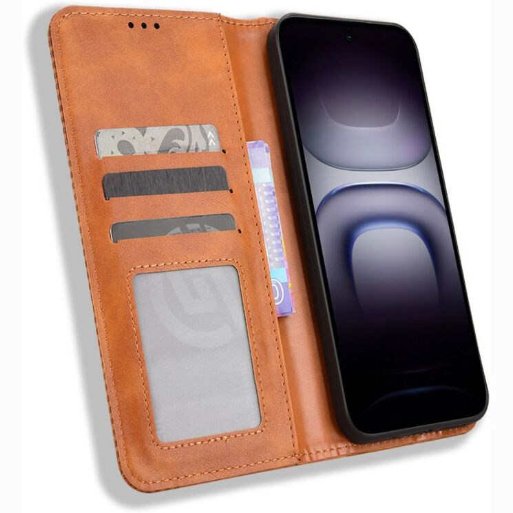 Чохол-книжка Deexe Retro Style для Infinix Hot 70 - Brown: фото 6 з 19