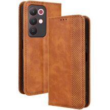Чехол-книжка Deexe Retro Style для Realme C85 Pro - Brown: фото 1 из 19