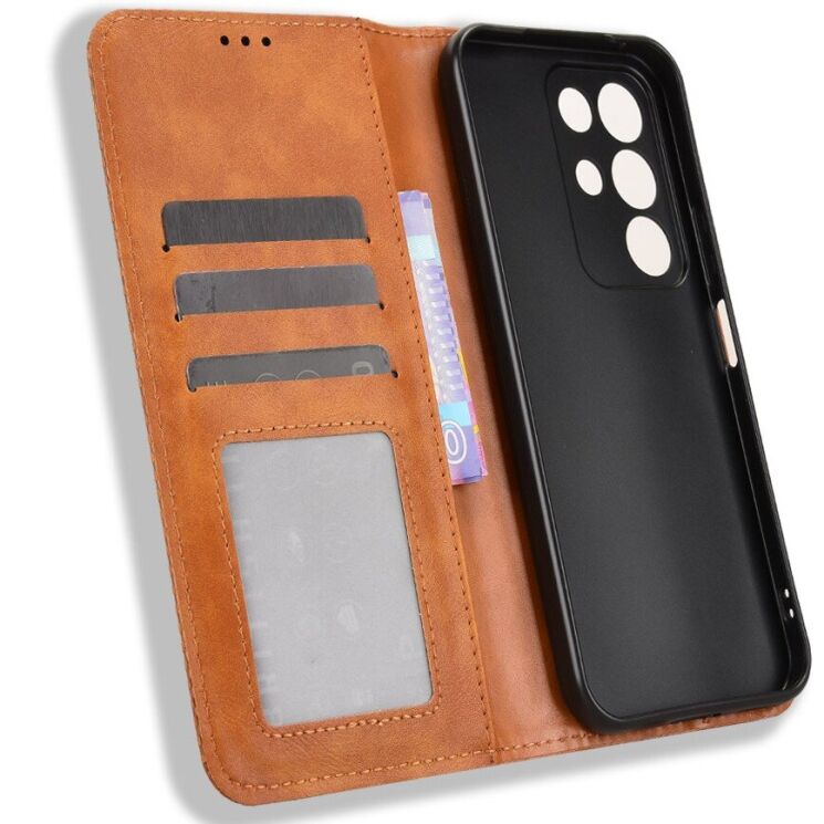 Чехол-книжка Deexe Retro Style для Realme C85 Pro - Brown (403902Z) Чехол-книжка Deexe Retro Style для Realme C85 Pro - Brown: фото 5 из 19