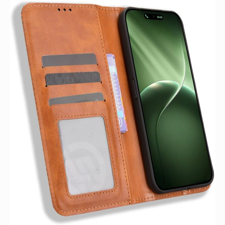Чохол-книжка Deexe Retro Style для TECNO Camon 50 - Brown (386333Z) Чохол-книжка Deexe Retro Style для TECNO Camon 50 - Brown: фото 6 з 20