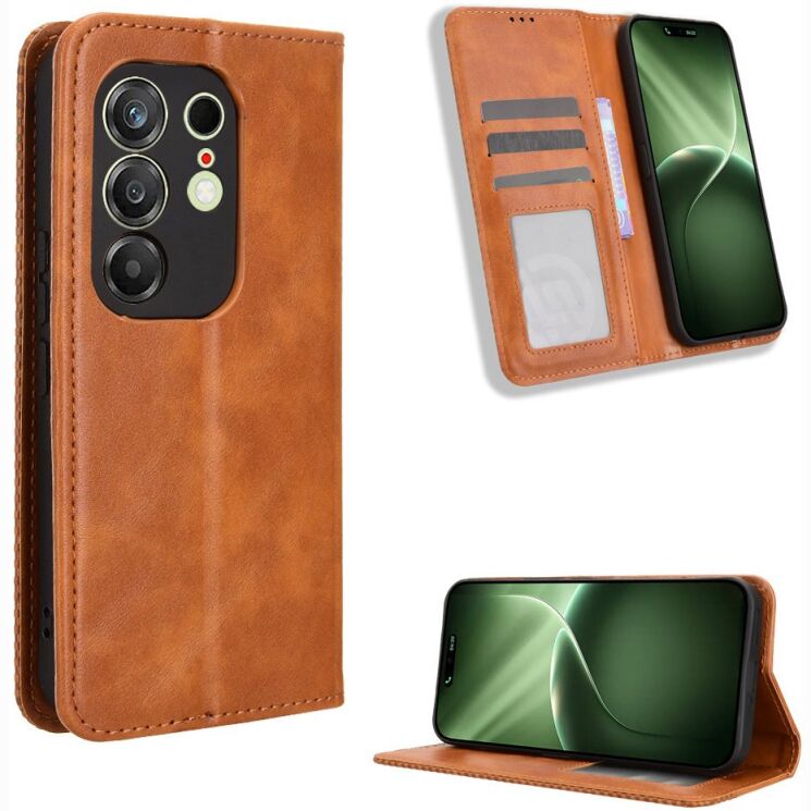 Чохол-книжка Deexe Retro Style для TECNO Camon 50 - Brown (386333Z) Чохол-книжка Deexe Retro Style для TECNO Camon 50 - Brown: фото 2 з 20