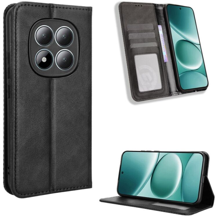 Чохол-книжка Deexe Retro Style для Xiaomi Redmi Note 15 Pro 5G - Black (405013B) Чохол-книжка Deexe Retro Style для Xiaomi Redmi Note 15 Pro 5G - Black: фото 2 з 18